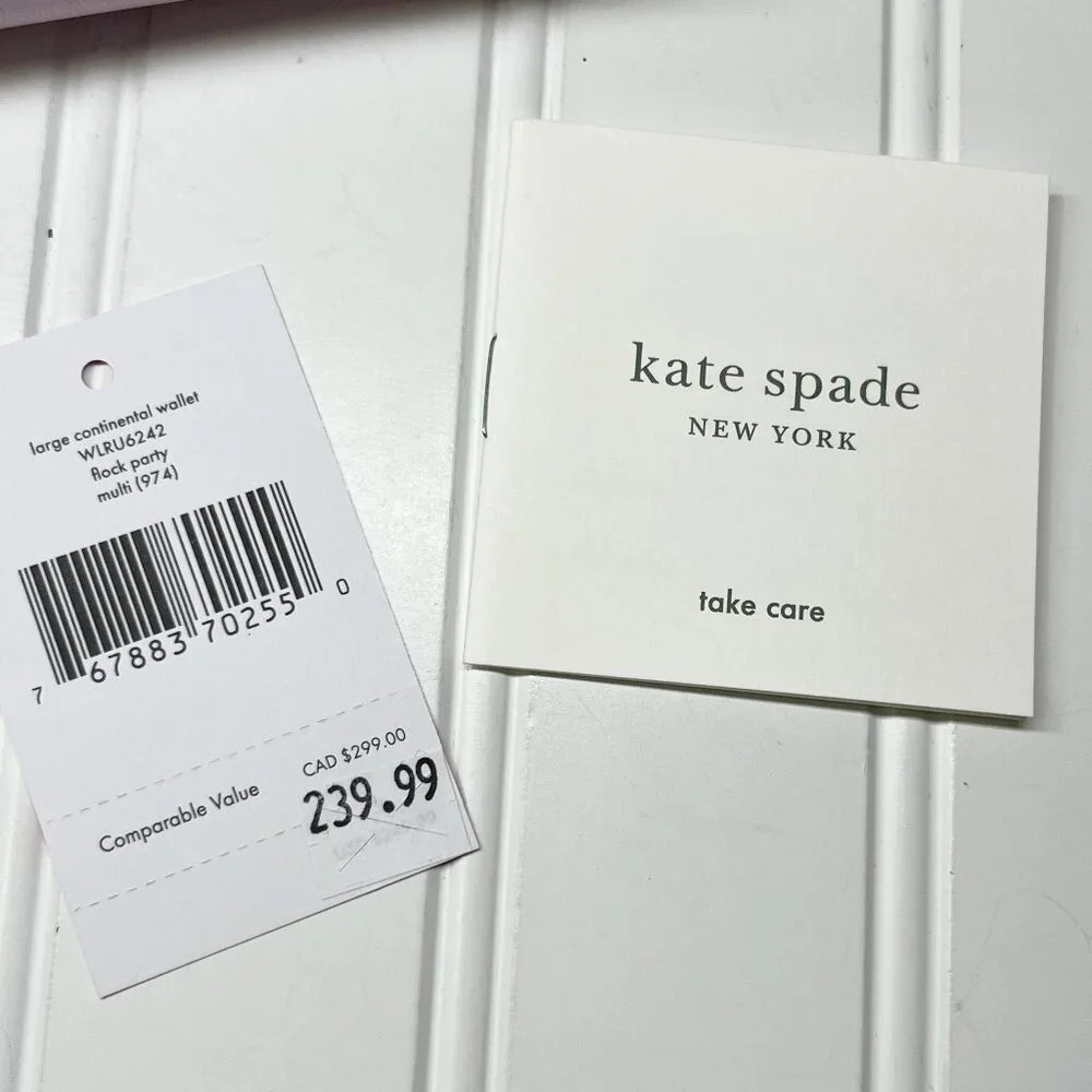 Kate Spade Pink Parrot Flock Party Large Continental Zip Around Wallet - Picture 9 of 10